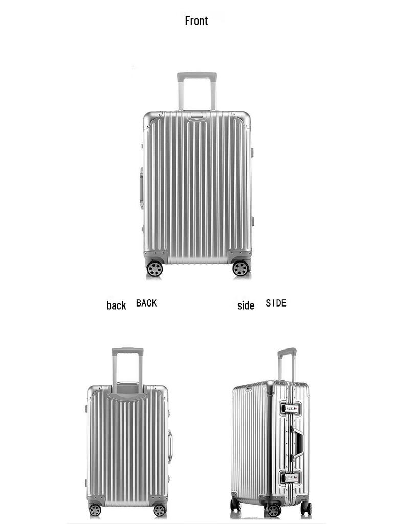 20" Classic Aluminum-Magnesium Alloy Suitcase with Customs Lock