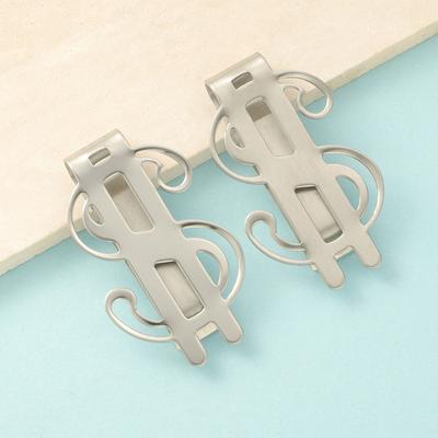 Slim Money Clip Stainless Steel Cash Bills Credit Clip Dollar Design Coin Banknote Cash Clamp Holder