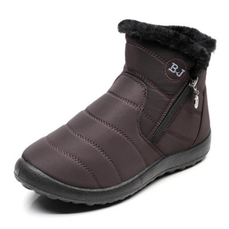 Women's Big Size Winter Warm Snow Boots Artificial Fur Lining Waterproof Ankle Boots Anti-slip Outdoor Shoes Hiking Mountaineering Sports Boots