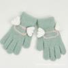 Children's cute gloves five fingers warm angel wings piled and thickened cute children's outdoor travel five fingers