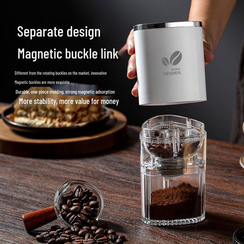 Electric Coffee Bean Grinder - Portable Hand-Crank Coffee Maker, Small Automatic & Household Use