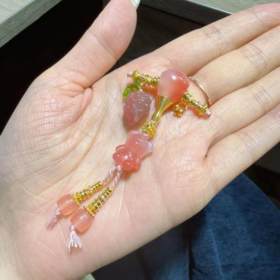 Powdered Agate Three-Way DIY Set: Handmade Weaving Bracelet, Necklace, Pendant, Bead Accessories