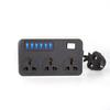 GA042 Power Strip With 6 USB Ports, 3 Sockets Combo 2000W Rated Power EU Plug EN Plug Child Safe Power Strip For Home Bedroom Office