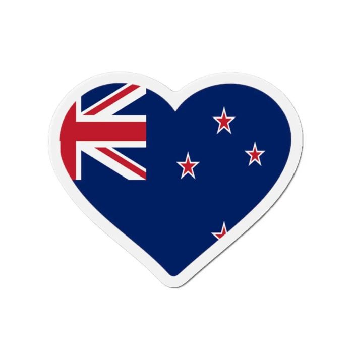 Aimant Coeur Drapeau Nouvelle-Zélande - Multicolore - 7 cm - 50 pièces - Résine synthétique
