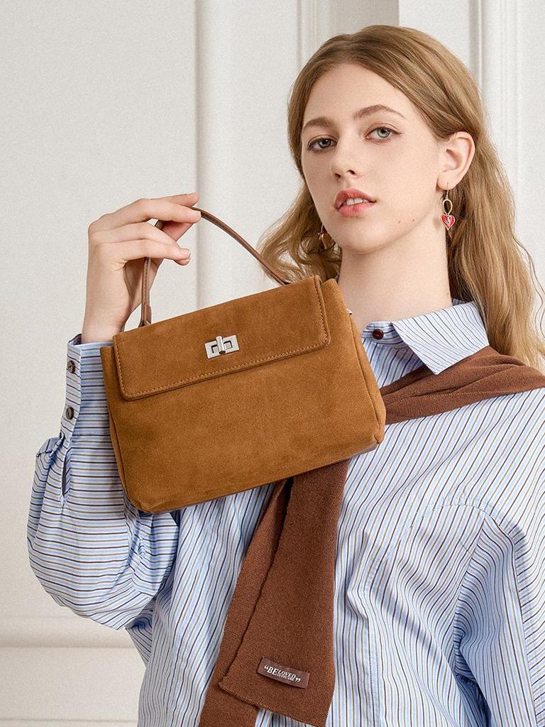 Women's High-End Japanese Style Genuine Leather Crossbody Tote Handbag