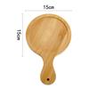 Round Pizza Serving Plate Bamboo Pizza Plate with Handle Multifunctional Food Serving Tray for Home Dining Restaurants