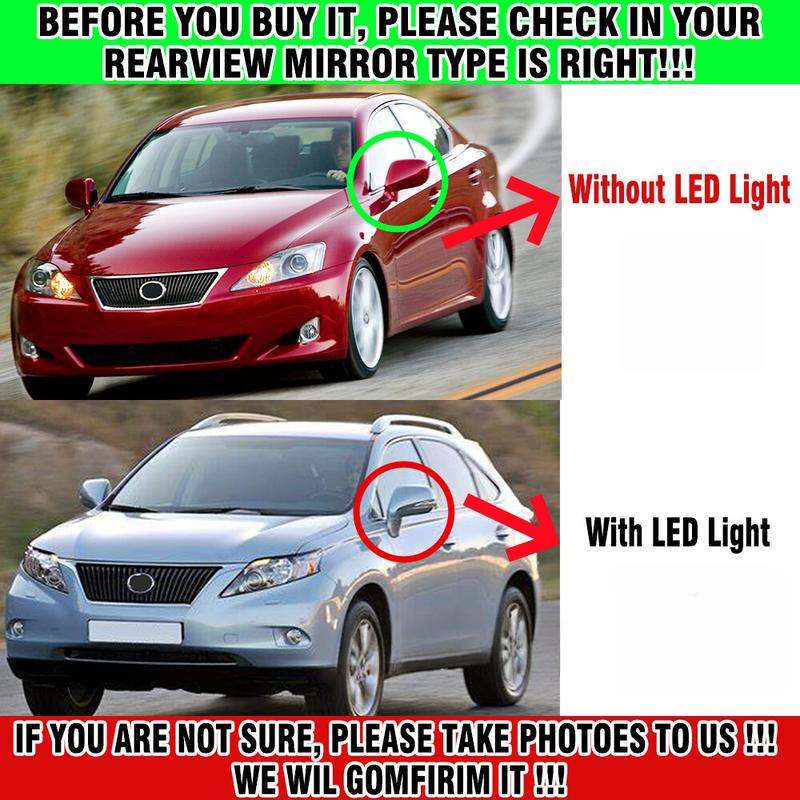 Pair Car Side Rearview Mirror Cover For Lexus IS IS250 IS350 2006-2012 LHD Glossy Black/Carbon Look Wing Mirror Caps Trims US/EU