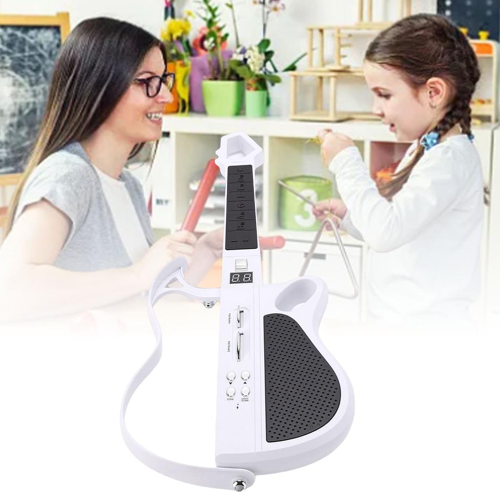 Kids Music Electric Guitar Stringless Smart Guitar Toy Musical Instrument Rechargble with LED Lights for Boys Girls 3 Yrs Old
