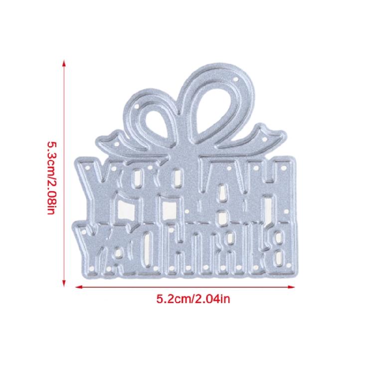 Birthday Tag Metal Cutting Dies Aesthetic Happy Birthday Letter Blade Punch Die