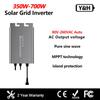 Y&H 350W 500W 700W MPPT Сонячний PV Мережевий Мікроінвертор Вхід 26-50V DC Вихід 80V-260V AC Вхід Авто