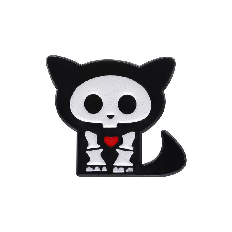 Heart Little Devil Enamel Pins Custom Cute Demon Brooches Lapel Badges Animal Punk Funny Jewelry Gift for Kids Friends