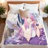 Cartoon Blue Archive Misono Mika Flannel Blanket Cover Warmth Soft Anime Blanket Multifunctional Decor Home Universal Blankets