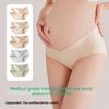 Ladies Spring and Autumn Colored Cotton V Shaped Low Waist Belly Support Pure Cotton Antibacterial Crotch Pregnancy Special Briefs
