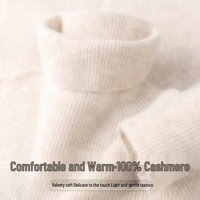 SNOWFLYING 100% Cashmere Women s Turtleneck Knit Sweater S