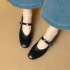 Mode Neue Frühling/Sommer Echtleder Damen Schuhe Schuhe mit runder Spitze für Damen Mode Nieten Mary Jane Schuhe Niedriger Absatz Damen Pumps