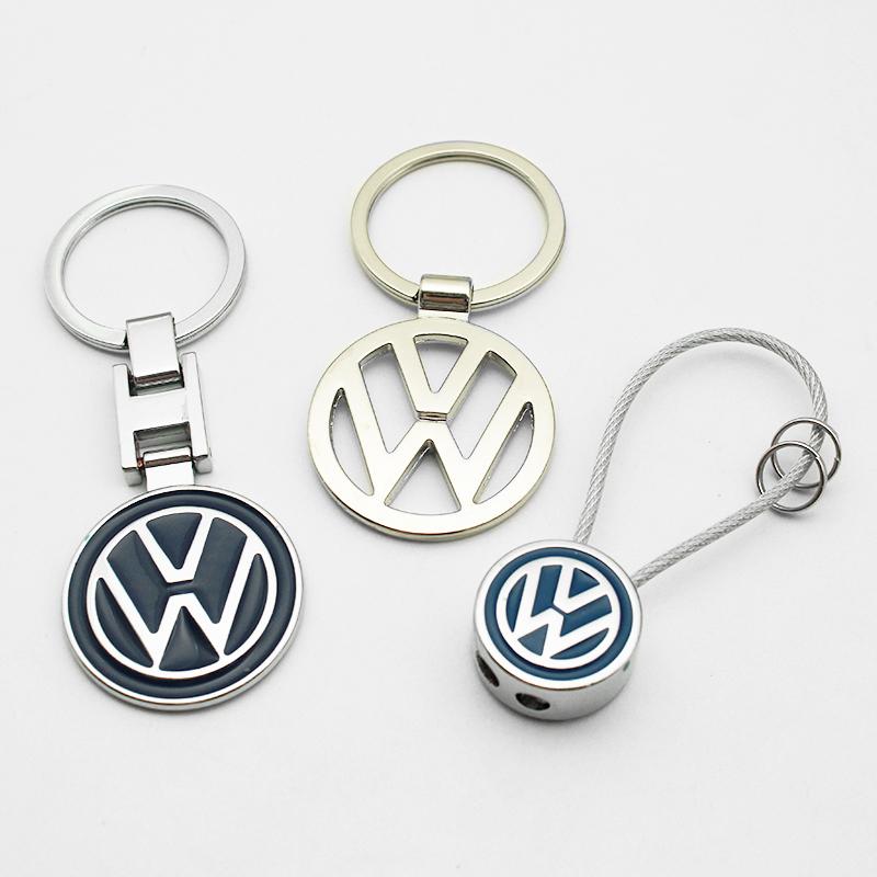 For Volkswagen 3D Metal/Leather Car Keychain Key Chain Ring Key Holder For VW Golf 6 7 8 4 5 MK4 MK5 MK6 MK7 B6 GTI Key Chain Rings Accessories YZ6