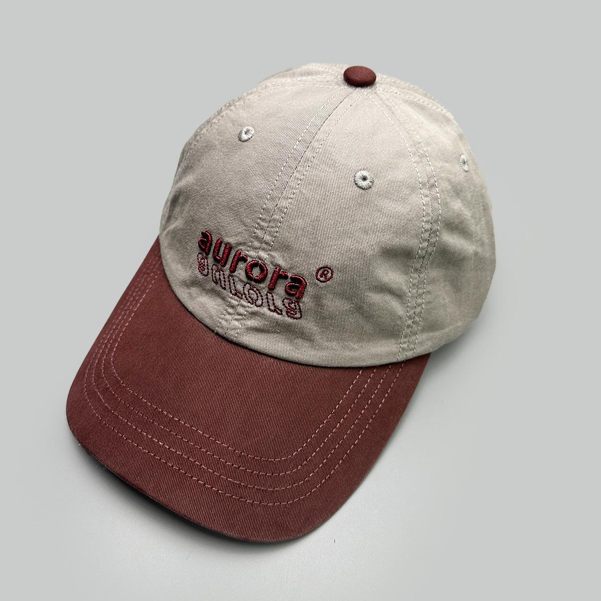 Spring And Summer Contrasting Colors Spring And Summer Aurora Alphabet Baseball Cap Men S And Women S Sunshade Casual Outdoor Cap 58-61cm