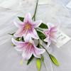 67cm Fake Lily Bouquet 2 Heads Wedding Bridal Bouquet Artificial Lily Flower  Living Room Decor