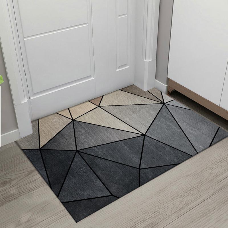 Nordic Wind Crystal Velvet Floor Mat Absorbent Non-slip Mat for Bathroom Door Household Dirty and Washable Door Mat
