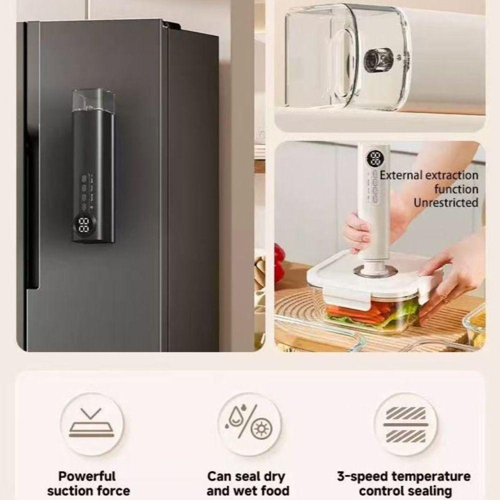 USB Charging Wireless Vacuum Sealing Machine Handheld Food Bag Sealer  Camping