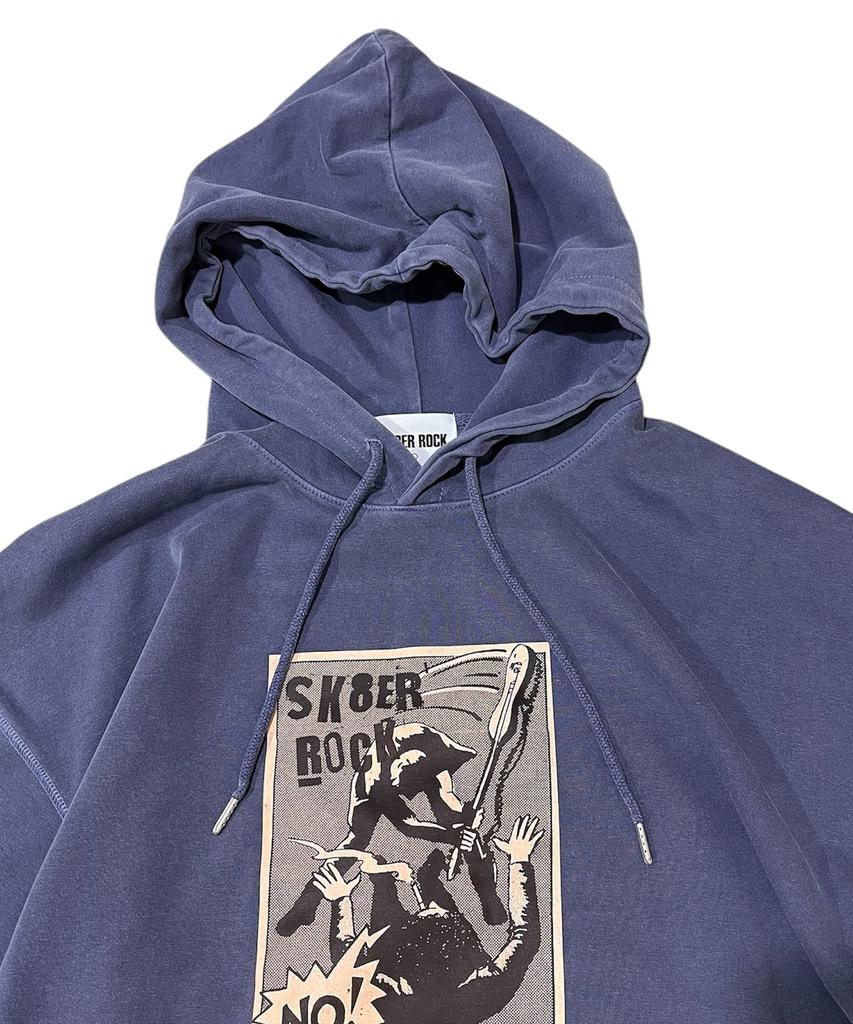 SK8ER ROCK No Control Pigment Sweat Hooded (Navy)
