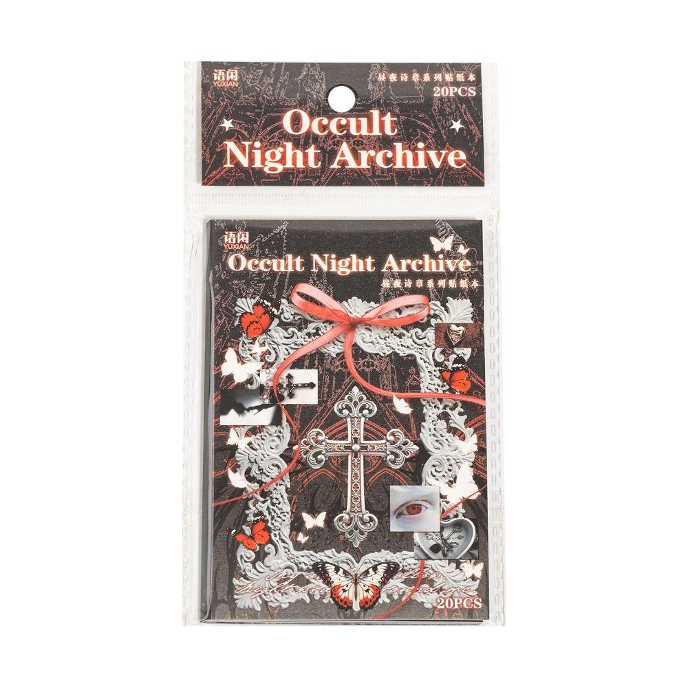 Day and Night Theme Cut Film Sticker Book Retro Style Scrapbook Stickers  Journal Decoration