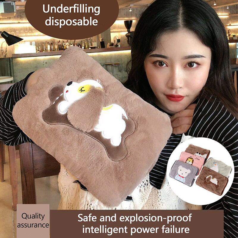 Reusable Electric Hot Water Bag Soft Winter Hand Warmer Hot Water Bottle Rechargeable Warm Hand Pocket Christma Gift