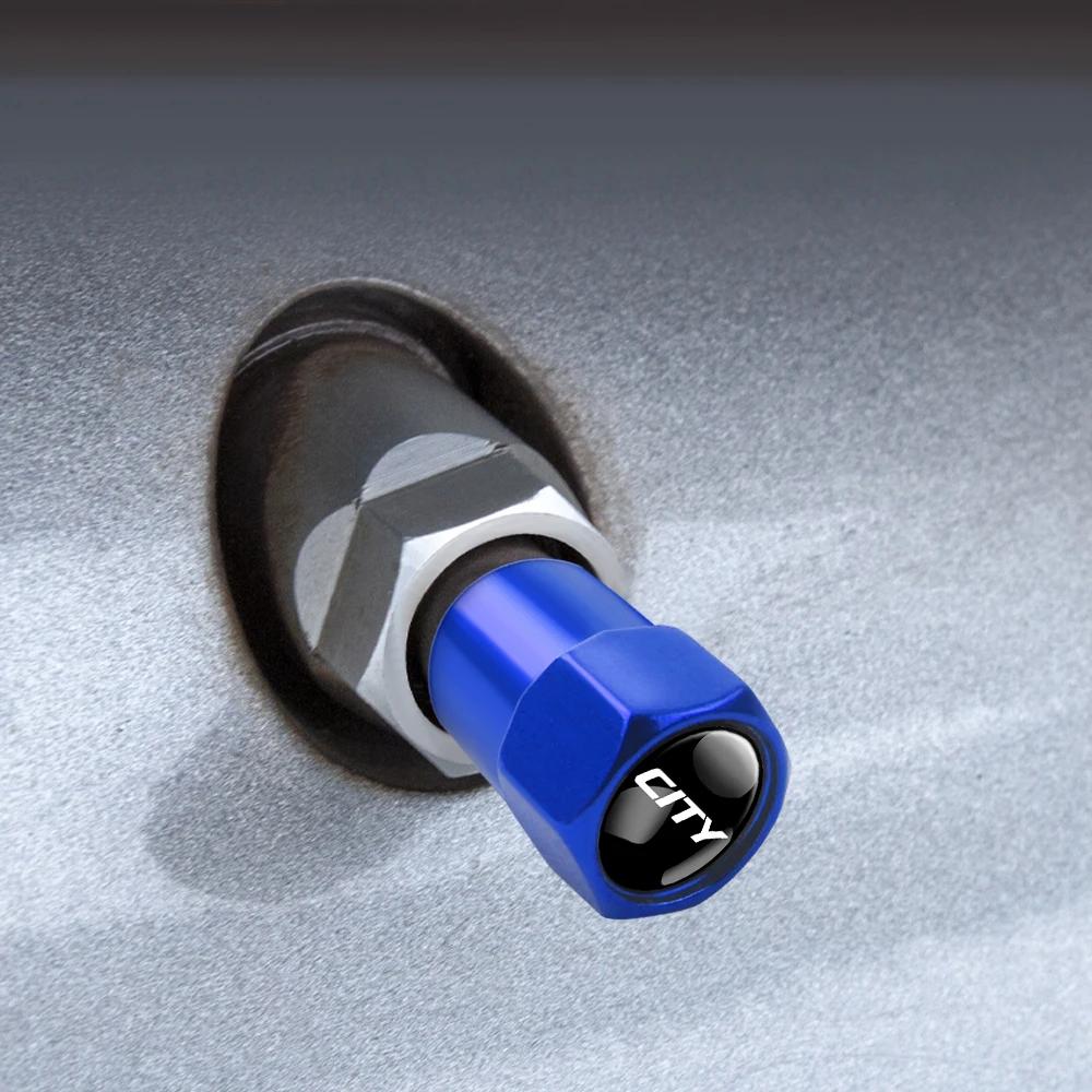 4pcs Car Metal Badge Wheel Tire Valve Caps Stem Cover For Honda Prelude Mugen Power XR-V Jazz Fit Avancier Crv Accord Pilot City cwvc57