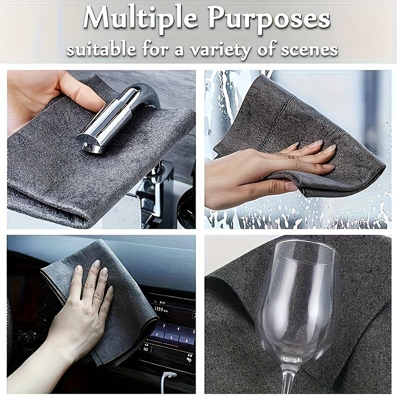 10pcs Magic Glass Cleaning Cloths - Thickened Microfiber Wipes, Suitable for Windows, Mirrors, Cars, and Kitchen Bathroom Surfaces, Practical Design
