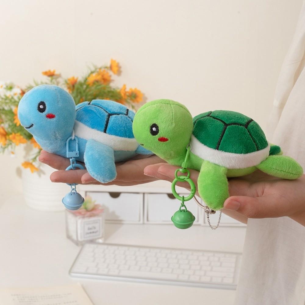 Stuffed Turtle Plush Doll Keychain Bell Turtle Plush Toy Keyring Turtle Plush Pendant  Bag Hanging