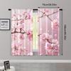 Set Of 2 Curtains Drapes Cherry Blossom Spring Scenery Versatile Polyester Without Rod All Living Room Curtain Perfect For Great