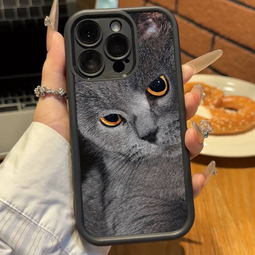 British Shorthair Cat Soft TPU Phone Case For Iphone 17 Air 16 15 14 13 12 11 Pro Max Plus Cover