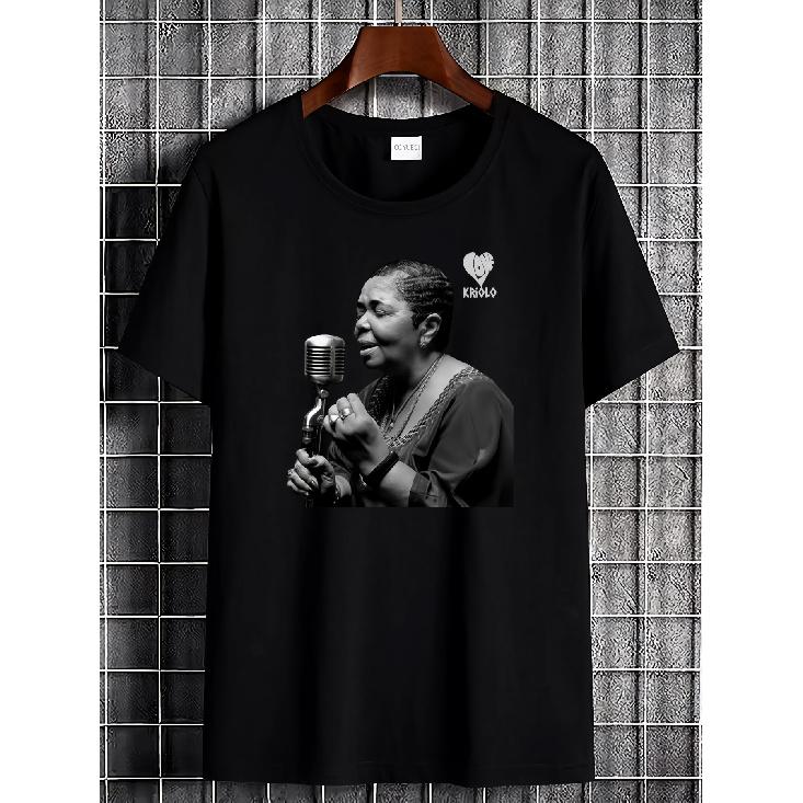 Cesaria Evora Regina della Morna T-shirt Semplice Africa Kriolo Vintage Capo Verde Cotone Ultra Capo Amore