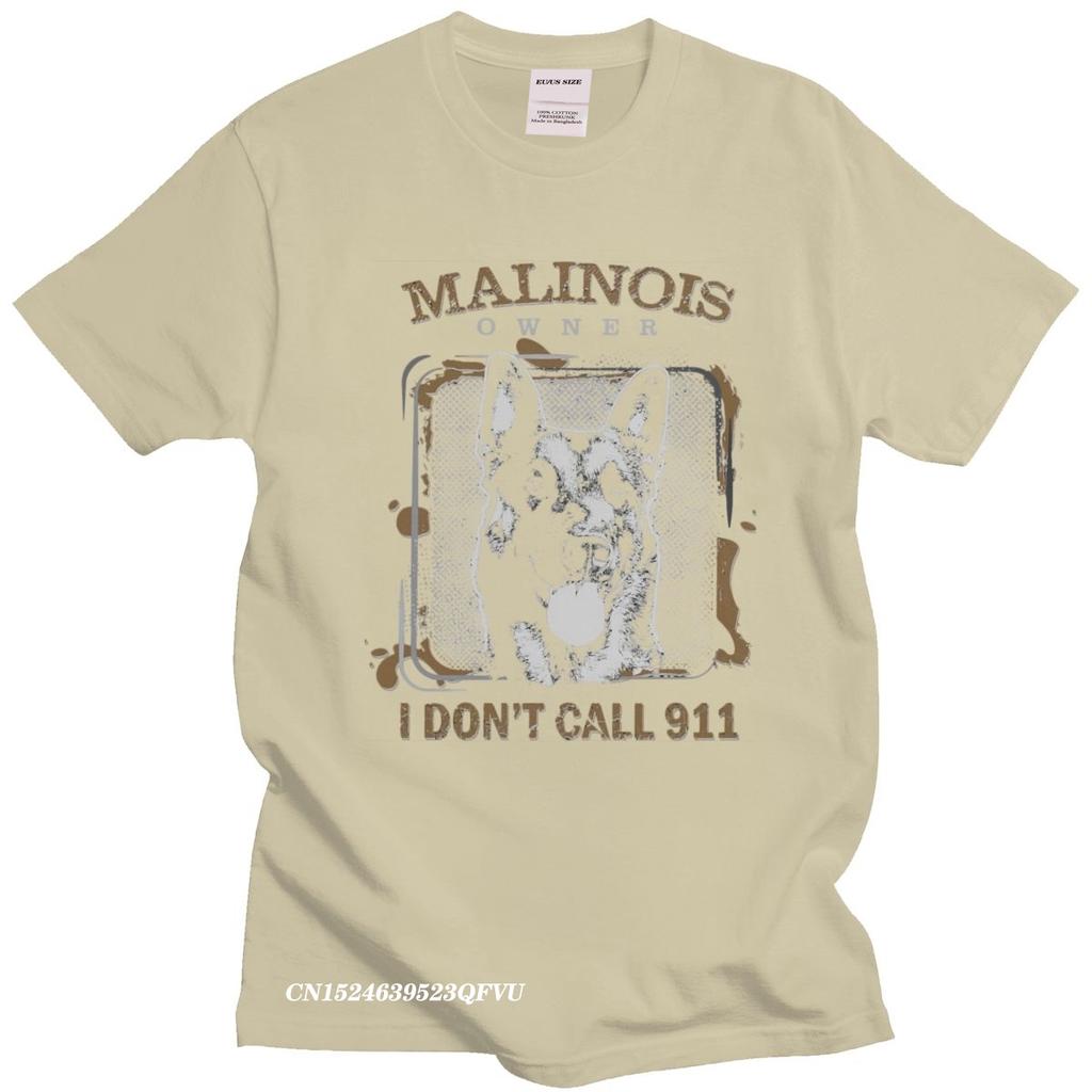 Vintage Belgian Shepherd Malinois Men PreShrunk Cotton Mechelaar TShirt Sleeved Dog Lover Harajuku Shirt Clothing Camisas