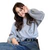 Sweatshirt Women's Plus Size Loose Autumn Exposed Navel Long Sleeve Top