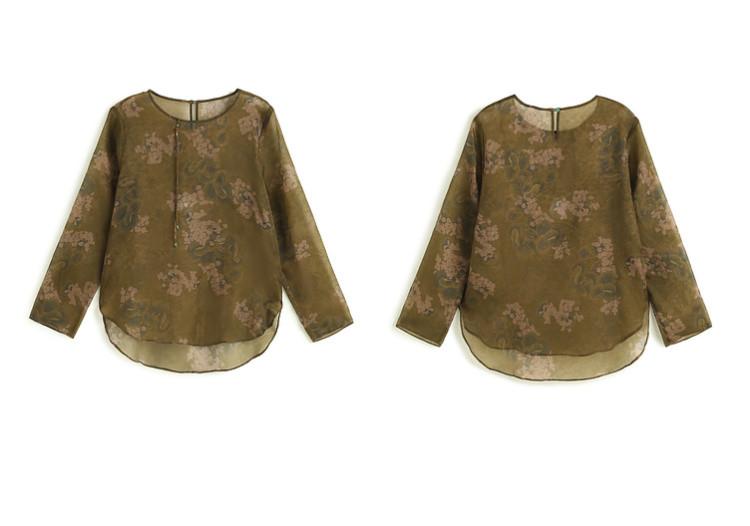 100% Mulberry Silk Jacquard Shirt