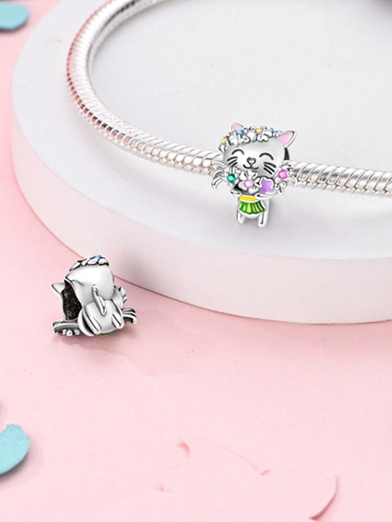 Charms Plata Kittens And Puppies Beads Charm Copper Plated Fit Charms Copperoriginal Bracelet For Jewelry Making Diy Charm