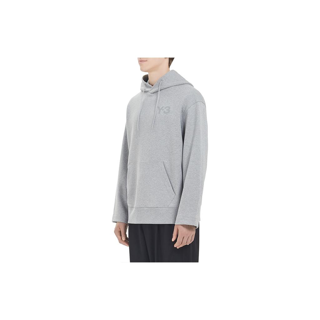 Y-3 Classic Logo Hoodie Medium Heather Grey Men Tops GK4492