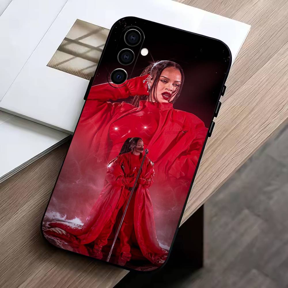Singer-R-Rihanna  Phone Case Black Silicone Soft For Samsung Galaxy A73,A72,A71,A70,A53,A52,A51