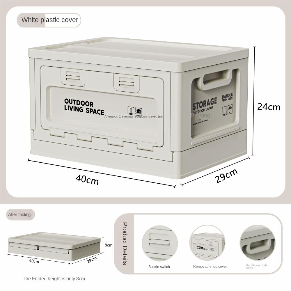 Ящик для хранения для кемпинга, портативный и складной, для пикника на открытом воздухе, ящик для всякой всячины, большая емкость, пластиковая книга, игрушка, органайзер для хранения инструментов