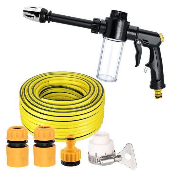 Garden Hose Nozzle with Foam Cannon 3 Spray Modes High-Pressure Hose