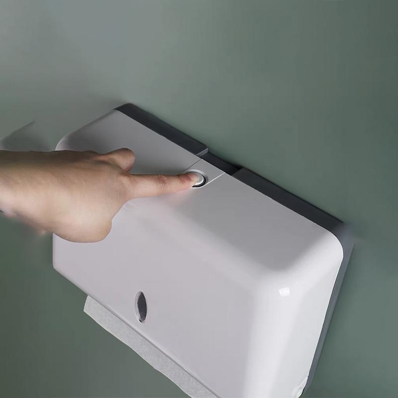 Wall Mount Paper Towel Box Universal Hotel Toilet Commercial Tissue Dispensers Punch-free Multifold Tri-Fold Paper Holder Home