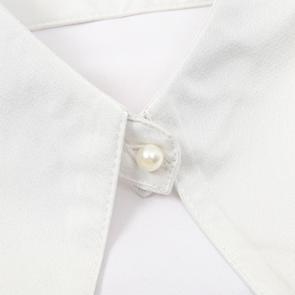 Pointed Solid Color Insert Collar Blouse Spread Lapel Ancient Art Collar Sweet Shawl Insert Decorative Shawl
