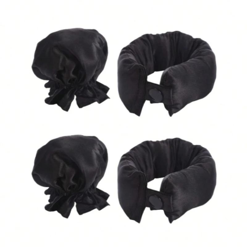 2/4/6Pcs Satin Heatless Curling Set Overnight Curl Blowout Rods Soft Hair Curlers To Sleep In Bun Bons Heatless Curls Bonnet Cap