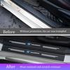 Auto Schwellenleisten Aufkleber für Changan CS75 CS55 CS35 EADO CX70 CS85 UNIT UNI-K CS95 Kohlefaser Auto Türschwellen Matte Zubehör
