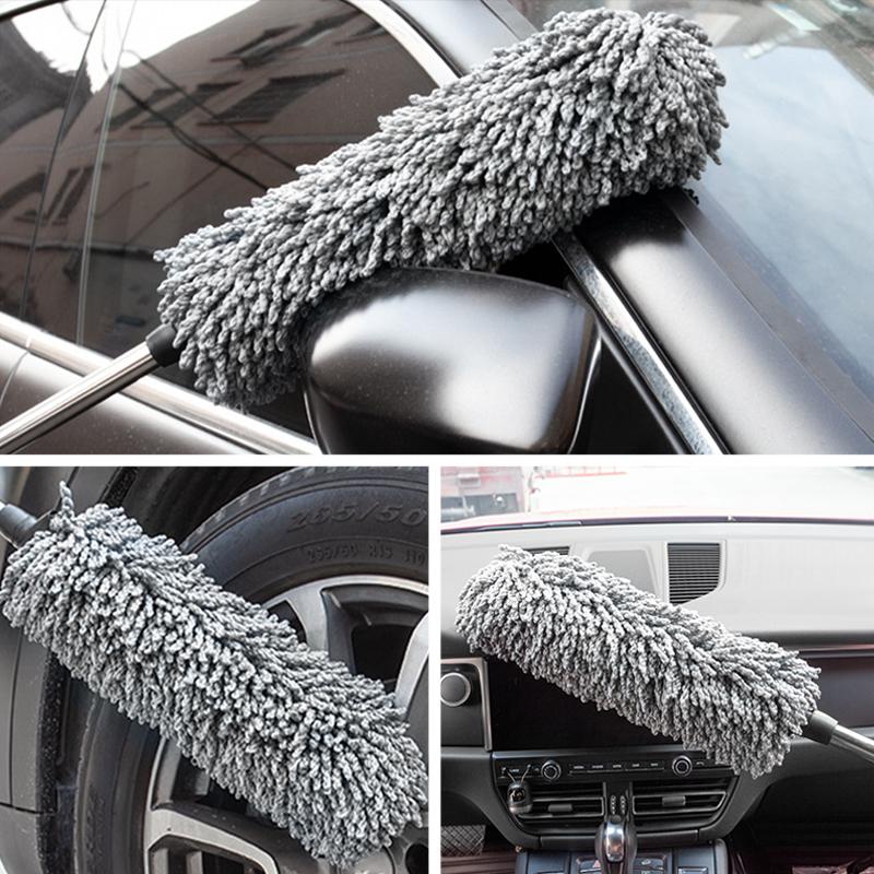 SEAMETAL Car Cleaning Brush Stretchable Auto Tyre Wheel Cleaning Brushes Handheld Car Wash Brush