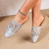 Summer Floral Slip-on Soft Sole Slippers: Stylish Outdoor Half Slippers with Flat Bottom