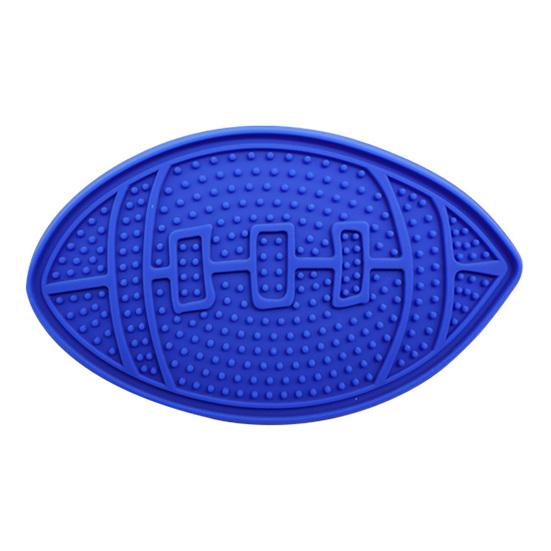 Pet Lick Mat, Suction Cup Slow Feeder Mat, Prevents Choking, Rugby Ball Shaped Silicone Licking Mat for Indoor Cats And Dogs