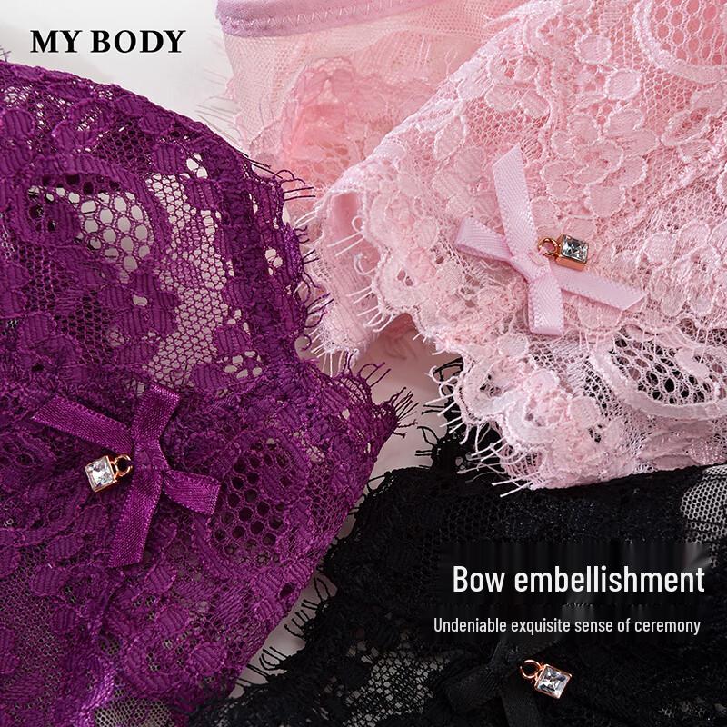 Mybody Women's Polka Dot Lace Low-Rise Briefs