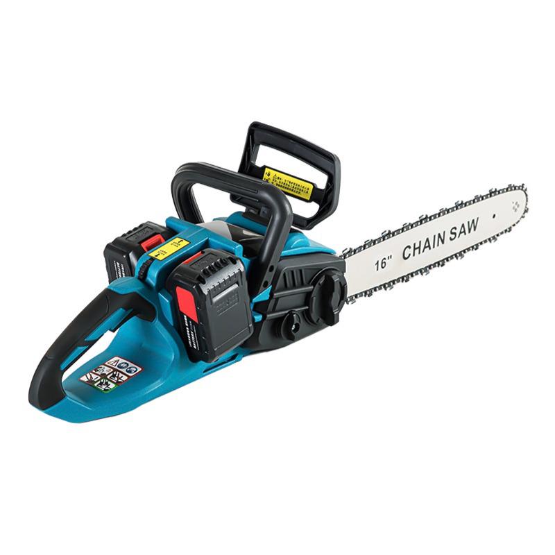 16-Inch Brushless Cordless Electric Chainsaw - Rechargeable Lithium Battery Powered Saw for Woodworking and Logging.